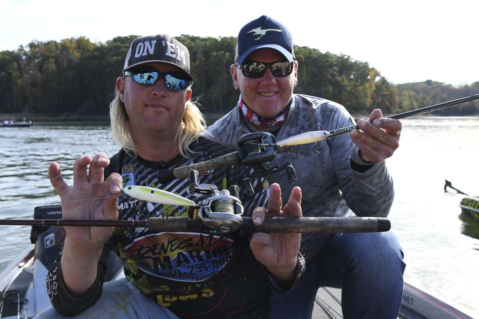 These are no ordinary walking topwater baits, held by Robertson and his final day co-angler Jon Jezierski. Robertson made a gutsy midday move, switched baits and tactics, and went with his gut. Find out what made these baits special, and check out the others used by the top anglers. <strong><a href=