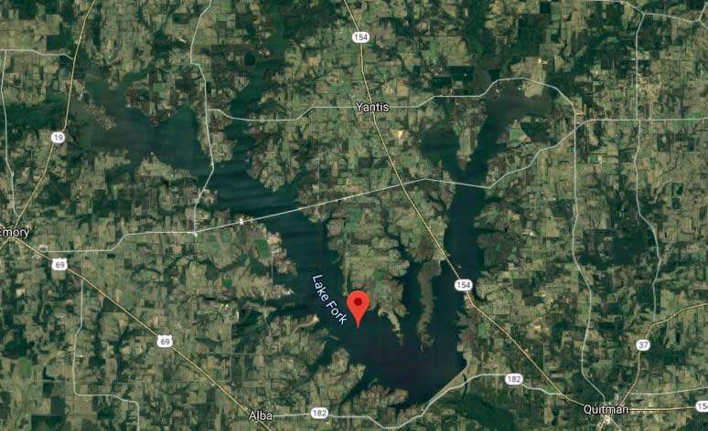 Lake Fork, a 27,000-acre impoundment of Lake Fork Creek on the Sabine River system, is the jewel of Texasâ famed bass fisheries. Impounded in 1980, Fork has 315 miles of shoreline, and the prominent vegetation is hydrilla, milfoil and duckweed. Also, 80% of the timber was left standing, providing excellent habitat but making running the lake difficult.