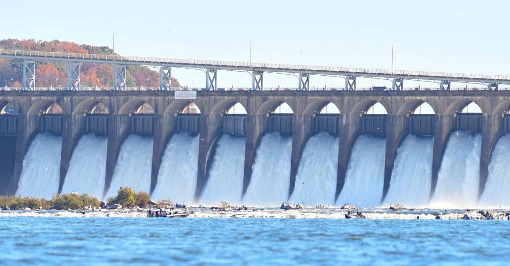 The TVA has been moving water out of Wilson Lake above Pickwick all week giving the anglers plenty of current to use to their advantage.
