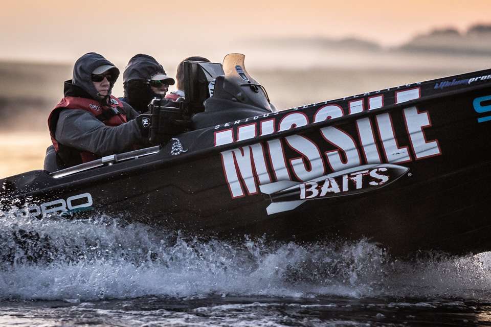 Elite Series pro Ed Loughran worked hard on Day 3 to stay in the top five on Lake Fork.