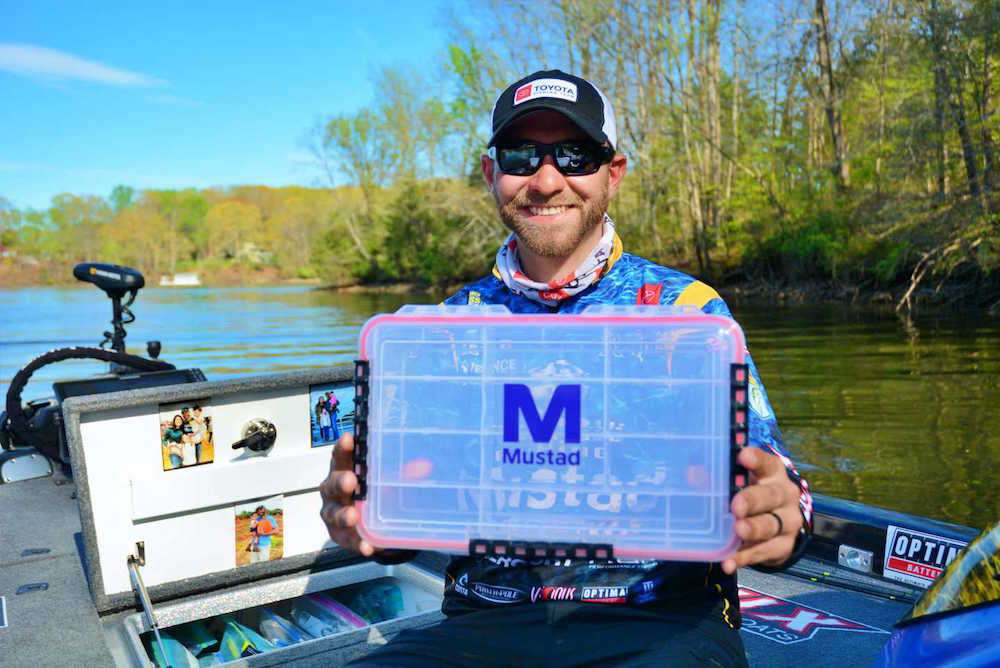 Bassmaster Elite Series pro Brandon Lester is about to fill this Mustad utility box with his favorite lures for a beginnerâs tacklebox. âItâs simple and the choices cover the entire water column, there is a year-round selection, and the baits are proven to catch fish.â The lures come from Lesterâs tournament tackleboxes that are rigged and at the ready aboard his boat. 
