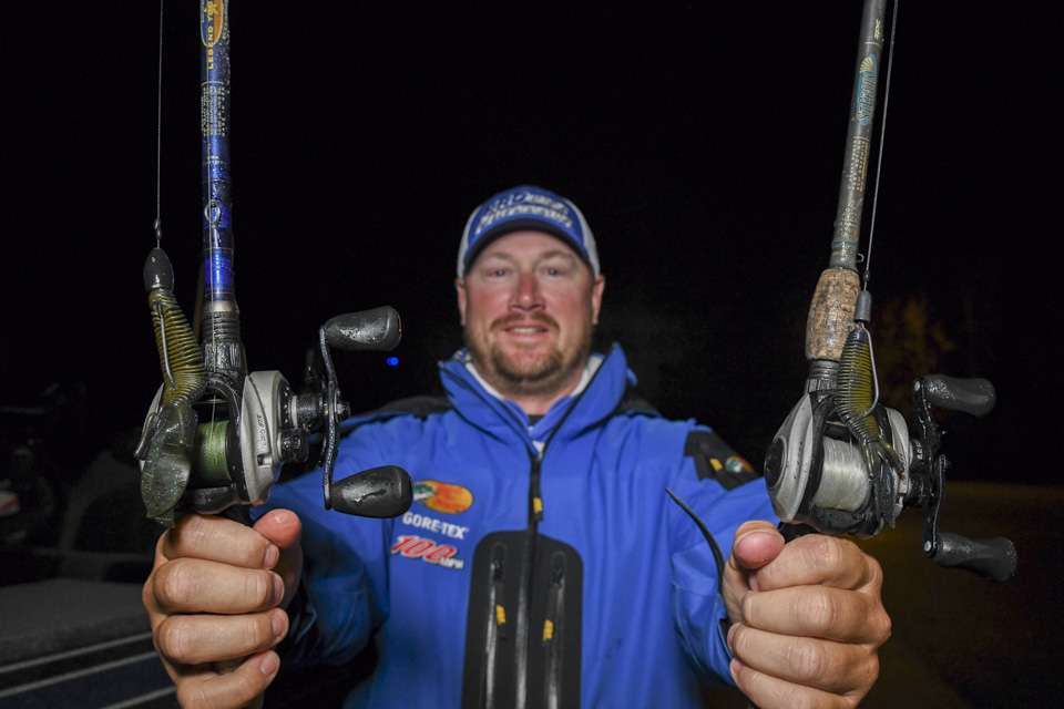 <p>Scott Pellegrin (11th; 33-3)<br> Scott Pellegrin went flipping in heavy vegetation, using a Missile Baits D Bomb that he rigged on a 5/0 Owner Jungle Flipping Hook with a 2-ounce tungsten weight. Alternatively, he used a Missile Baits Baby D Bomb on a 3/0 Owner Jungle Flipping hook with a 5/16-ounce sinker. Buy it now on Amazon: <a href=