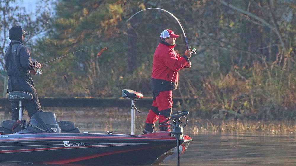 <b>Clint Miller (3rd; 41-7)</b><br> Clint Miller used a shaky head rig to catch his fish on Lay Lake. 