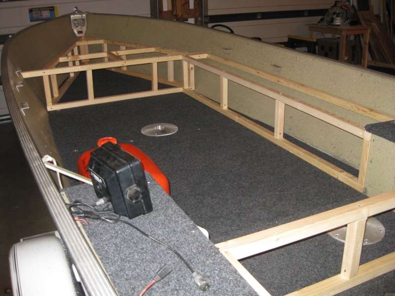 He also began to build storage compartments along the side of the boat. 
