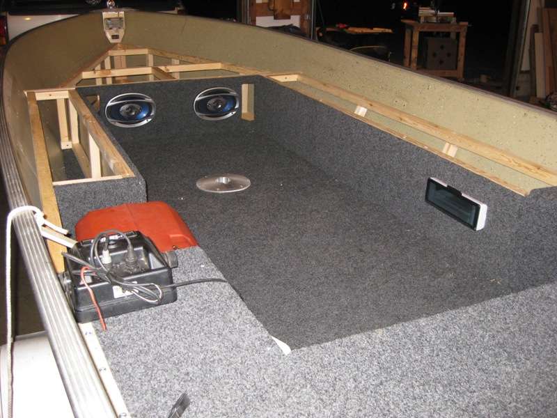 Here you can see the floor layout coming together. The stereo and speakers were a nice touch.