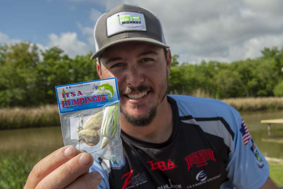 A South Louisiana standard is next up. The Humdinger spinnerbait is something almost every angler around his home grew up fishing, Rivet is never caught without a handful â even though heâs not sponsored by the company.<br><br> âI like a 1/4-ounce version,â he said. âItâs light, and itâll go straight through the grass without picking up any grass at all. Itâs just something I grew up fishing; Iâve always had a Humdinger.â<br><br> He said itâs perfect for beginners. âYou throw it out and reel it in,â he said. âItâs very simple, and it catches fish.â
