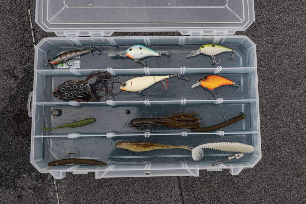 There is a good mix of hard and soft plastics for beginner anglers.
