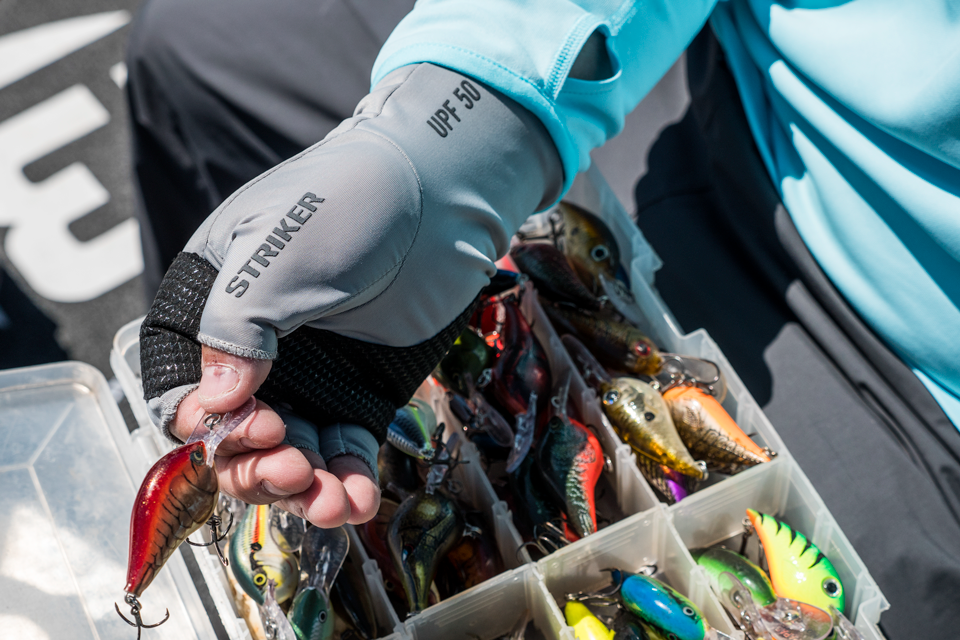 A half finger design allows for greater dexterity and fingertip use while snatchin' bass, while the reinforced palm and grip make casting a breeze. Truly a great fishing glove! Learn more at strikerbrands.com