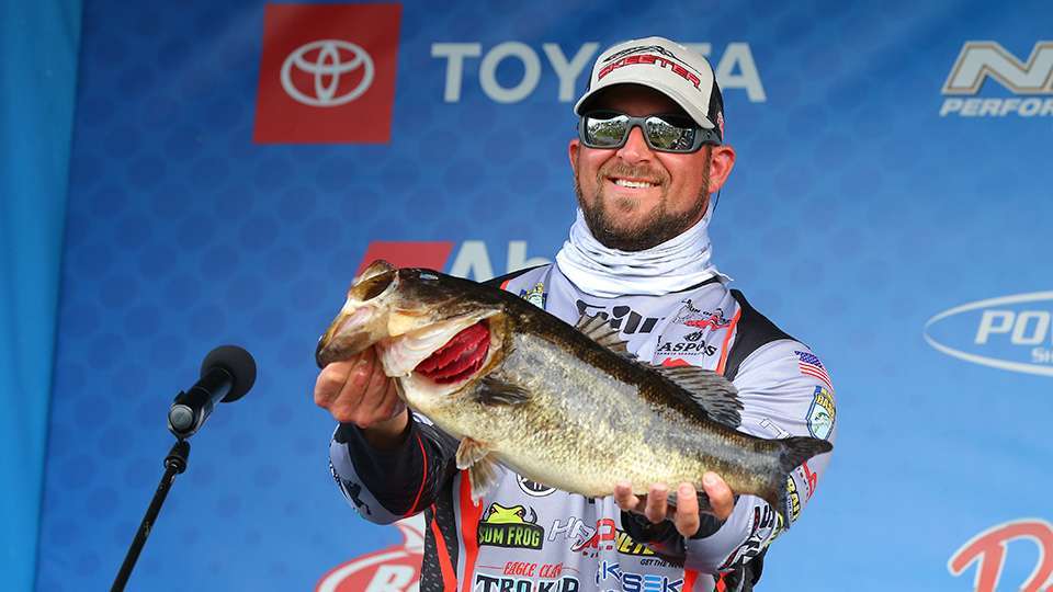 Quentin Cappo was among the big bass leaders with an 8-3, which helped him build a 17-4 bag that put him inside the top 50 cut. Without another biggun, Cappo caught less than 10 pounds on Saturday and finished 42nd.