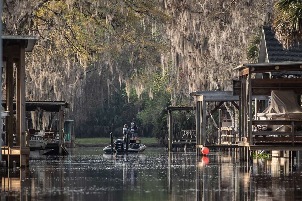 Check out some of Carl Jocumsen's Day 2 morning at the 2021 AFTCO Bassmaster Elite at St. Johns River.