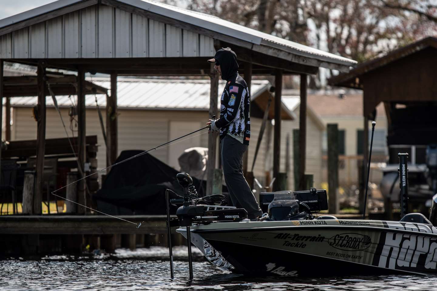 The Elite anglers swing on St. Johns on Day 1 of the 2021 AFTCO Bassmaster Elite at St. Johns River.