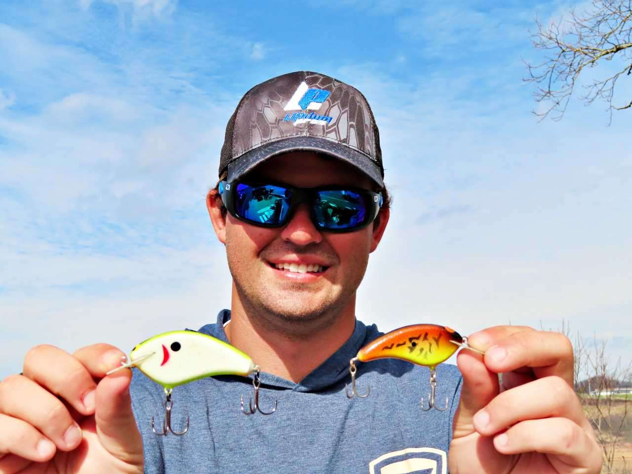 Flat-sided crankbaits are a staple in east Tennessee, so plan to pack what the locals use. âFlat sides have a tighter wobble and are perfect for cooler water during spring, and even when the water begins to warm up.â
