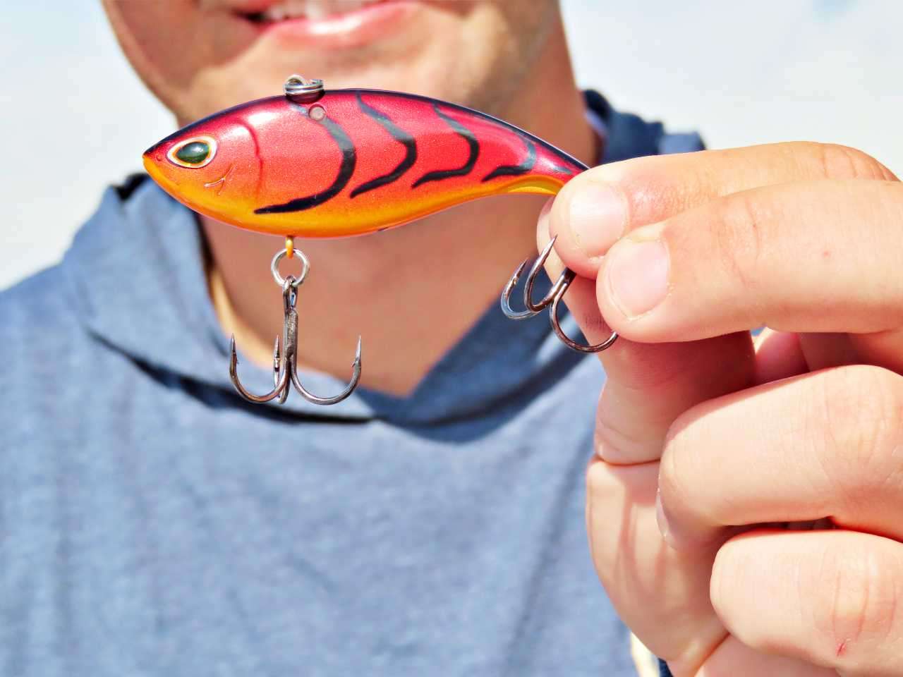The choice is a Storm Arashi Vibe, which produces a soft knock from a single rattle for attracting without intimidating shallow fish. âItâs perfect for fishing in the spawning pockets and through shallow rock.â 
