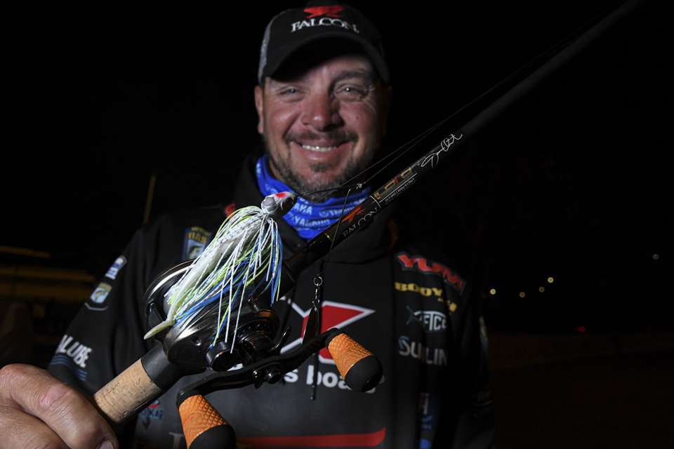 A 3/4-ounce BOOYAH Covert Series Spinnerbait with a 4-inch YUM Swimân Dinger was a key bait for Christie.  