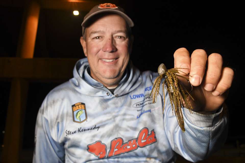 Kennedy also used a 5/8-ounce D&L Tackle Advantage Jig with a 3.5-inch Zoom Super Chunk Jr. for a trailer. 
