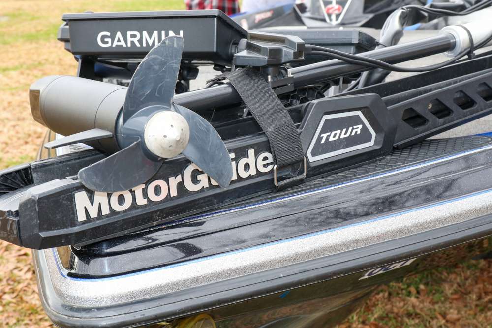 A MotorGuide 109-pound Tour Pro is Welcher's trolling motor of choice. 