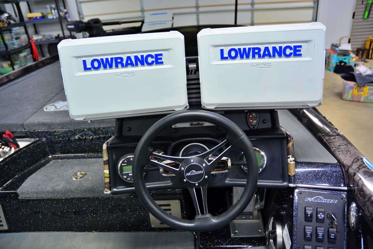 At the console are two more Lowrance HDS 12 units. 