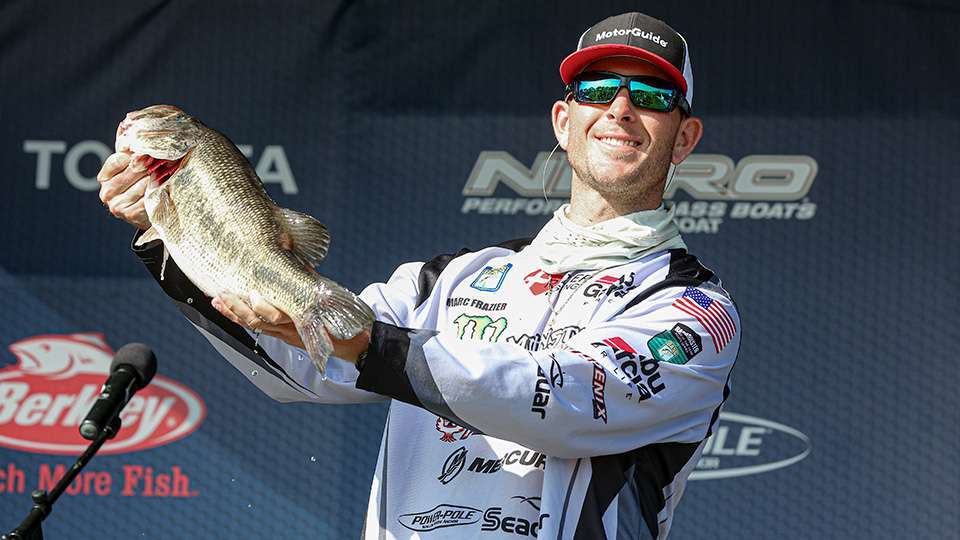 Marc Frazier landed the Phoenix Boats Big Bass of Day 1, and this 6-6 also held out as largest of the event, doubling his bonus to $2,000. Frazier had only two fish on the second day but a limit on Semifinal Saturday allowed him to post his best Elite finish at 26th, one notch up from Pickwick Lake. It also helped him gain 10 spots in the Angler of the Year standings to 44th, where he sits in position to qualify for the 2020 Bassmaster Classic.