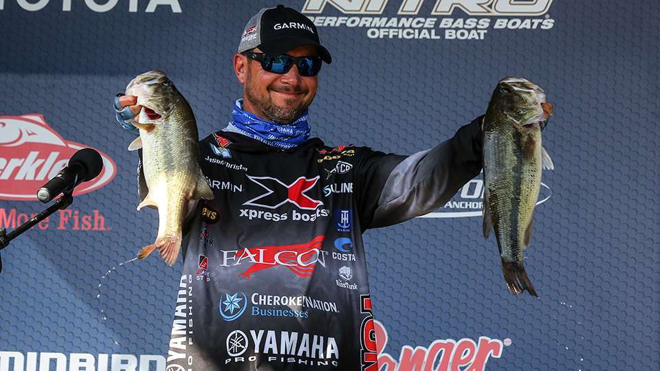 Making a risky, two-hour run up the Sabine River, Oklahomaâs Jason Christie filled the boat with quality, including one nearing 4 pounds. His five fish weighed 15-1 and put the five-time B.A.S.S. winner in second place for Day 1.  