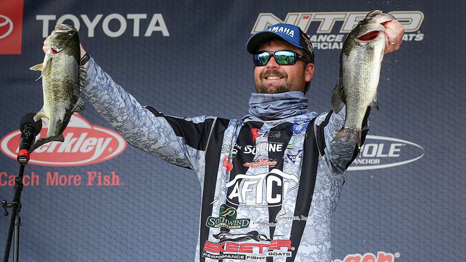 Drew Cook, falling five spots to 20th on Day 2, caught his biggest bag of the tournament, 11-10, on Day 3 to be the 10th and final angler to reach Championship Sunday. These 3-pounders helped, and he landed the second largest on Day 4 at 3-6 to weigh 10-14 and climb to fifth, earning a $20,000 payout.