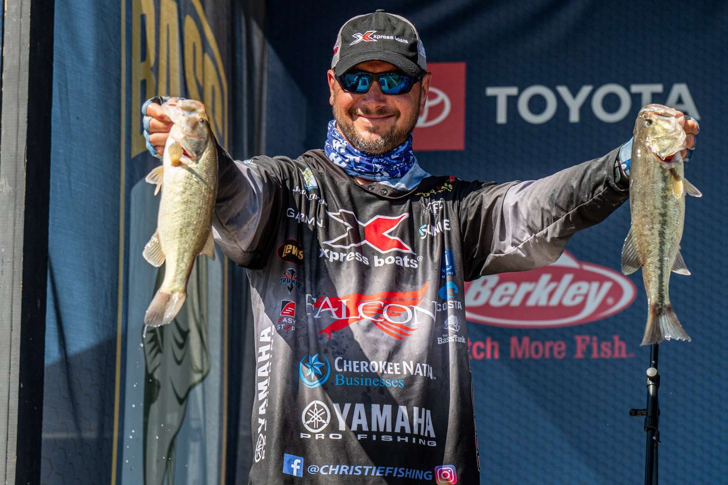 Adjustments were key for Christie, who went farther up Big Cow Creek as he scoured maps Saturday night and discovered steeper banks. The higher water gave him straighter lines and cut his gas consumption, so finding bigger bass was his main concern. Christie went into Championship Sunday leading Mosley by 15 ounces and caught 8-4 to total 43-15 and win by 1-6. 