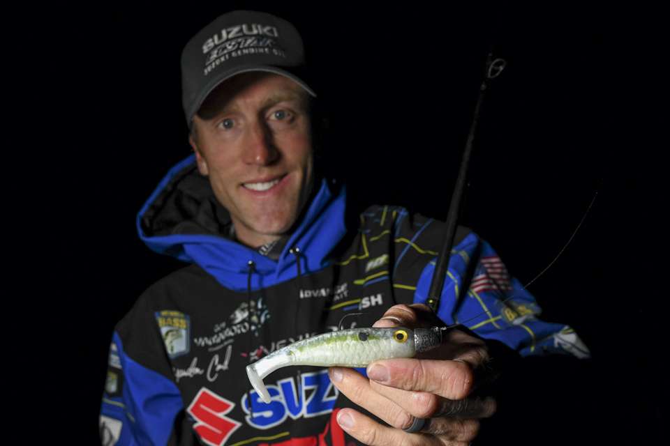 Another top choice was a McGill Hand Crafted Baits BC Shad 4.0 Swimbait, rigged on a 3/4-ounce Z Dew jighead.
