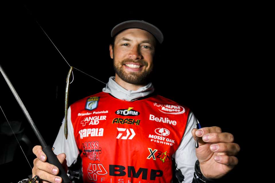 When things got tough, he dropshotted and X Zone Lures 6-inch Deception Worm rigged on a #1 VMC Finesse Neko Rig hook and a Â¼ ounce VMC tungsten dropshot weight on a 12-inch leader. 