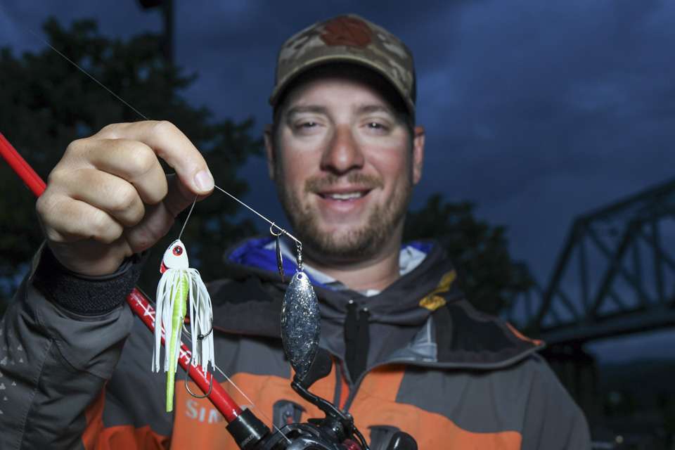 A Zorro Bait Co. Bango Blade, with a Zoom Split Tail trailer, was a top bait for Felix. 
