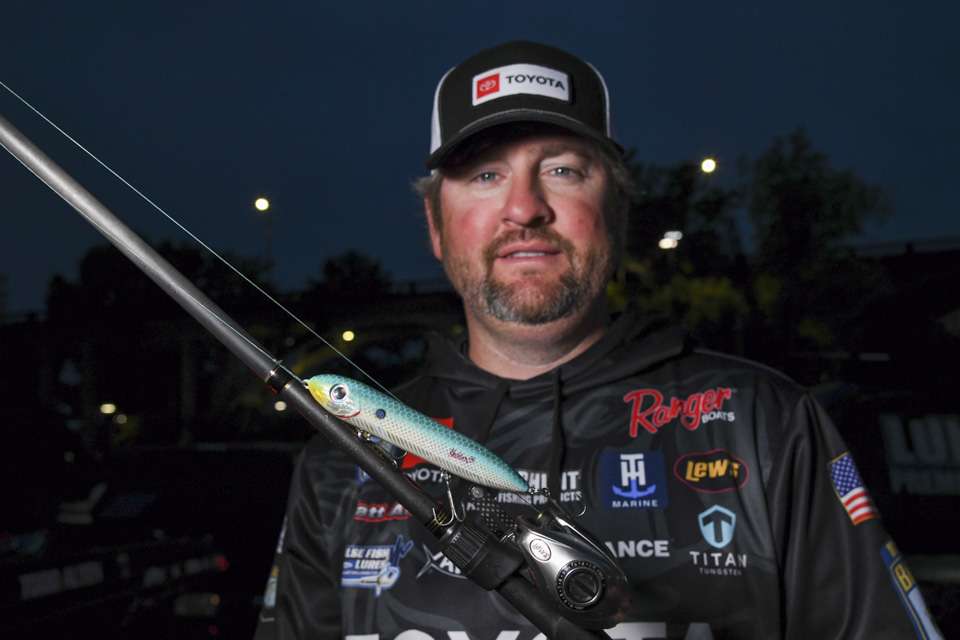 A walking-style topwater was a top bait for Arey.  