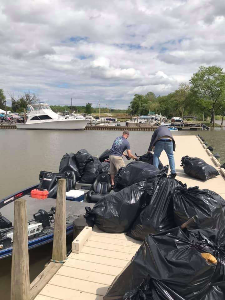 Bassmaster Opens angler Barry Brandt Jr. and a few of his closest friends decided to take matters into their own hands by gathering trash on the banks of the James River. By the end of the day, Brandt and company filled over 30, 40 gallon bags of trash. 