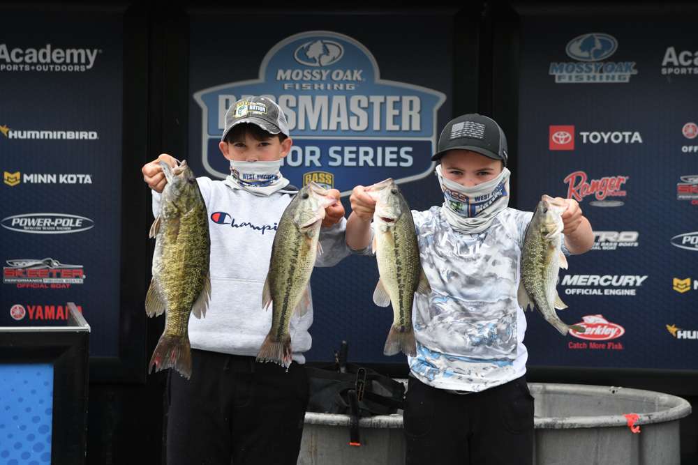  Luke Stewart and Austin Craze, Clay Co Middle School and Clay Co Elemen (1st, 10 - 1)
