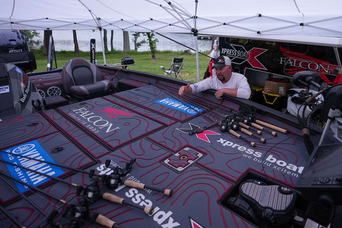 One consistent theme is the amount of rods each angler has rigged up. Hightower narrowed it down to two baits he believes he will rely on during the tournament. 
