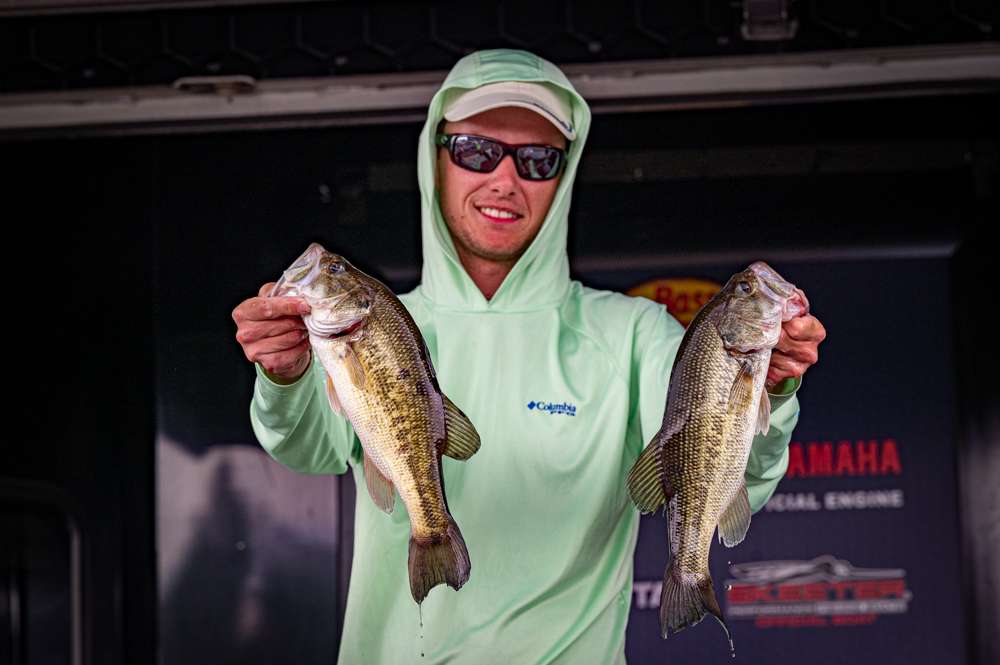 Ryan Drewery, 3rd place co-angler (16-8)