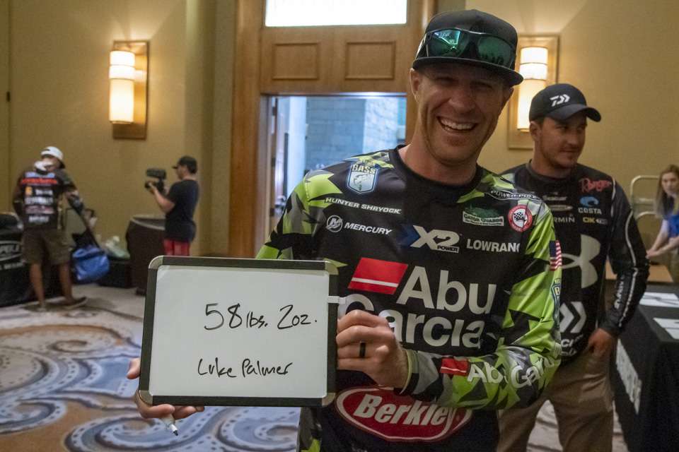 Hunter Shryock said just more than 58 pounds should be enough to claim the victory. He gave his vote of confidence to Luke Palmer.