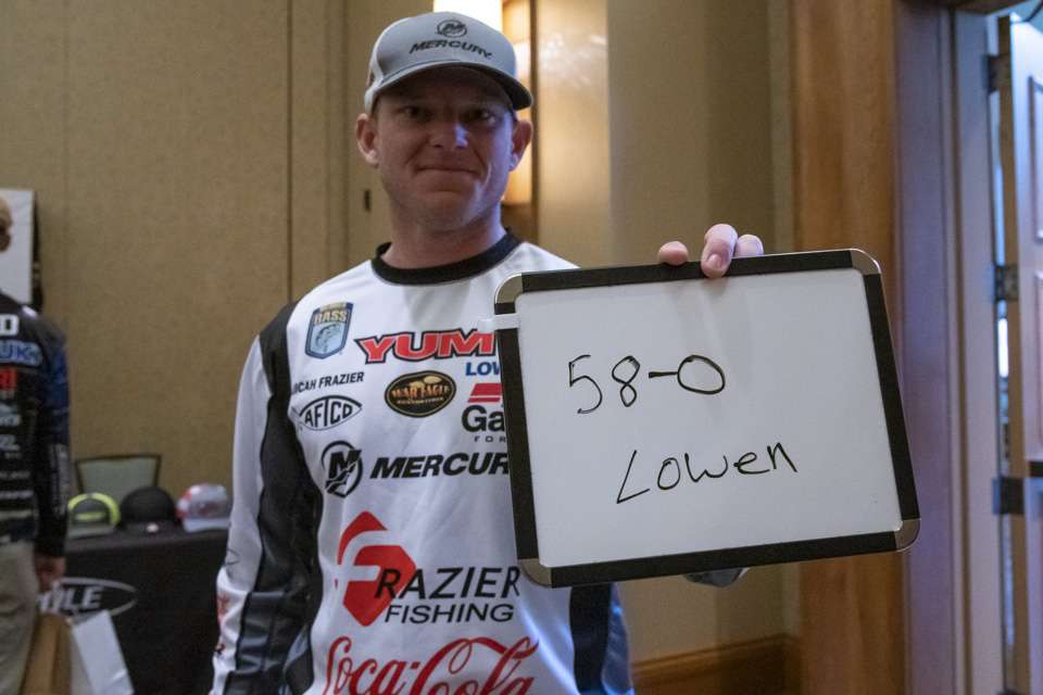 Micah Frazier said 58 pounds should take the win, and he bets on Bill Lowen.