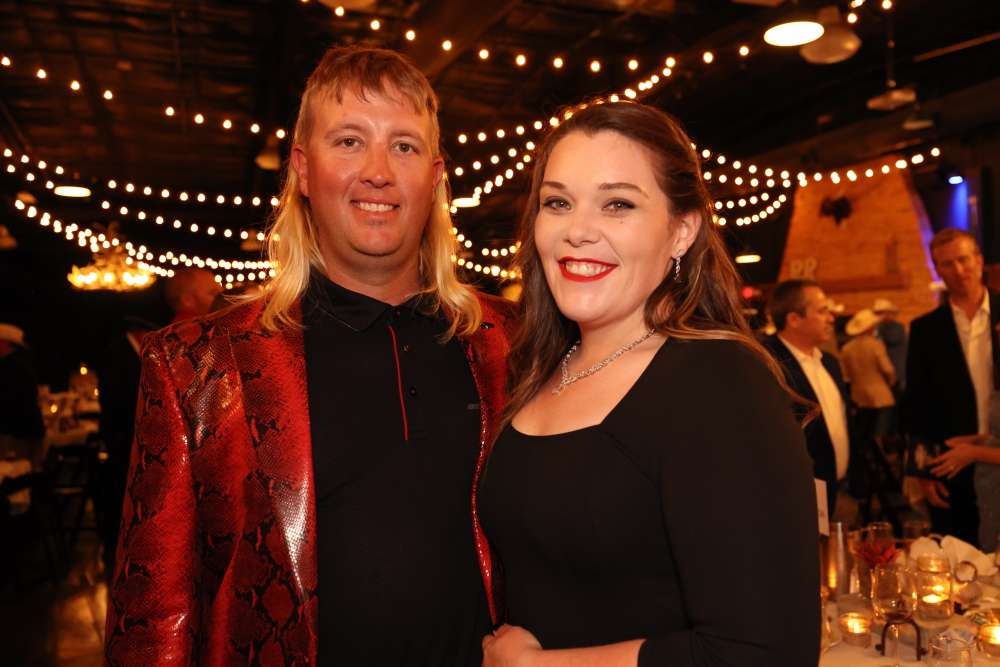 Wed. evening was the Night of Champions in Fort Worth, Texas, where the winners of every Bassmaster series were honored. The celebration took place at the River Ranch at the Stockyards. Photographer Seigo Saito shot photos of nearly every Classic competitor and their significant other. These folks clean up well! First up, Matt and Kassie Robertson.