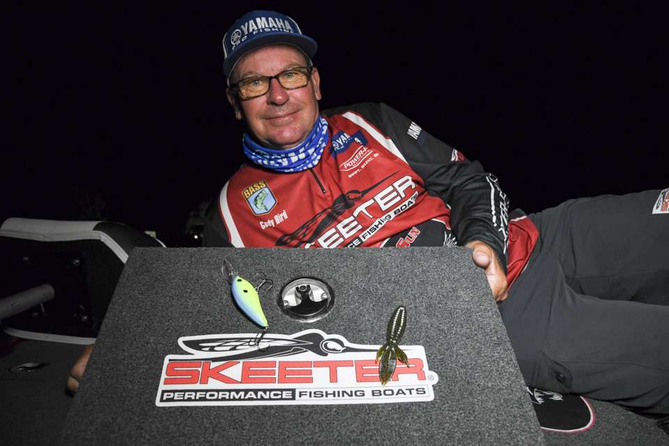 <b>Cody Bird (19th; 29-15)</b><br>
Cody Bird kept it simple with a creature bait and deep diving crankbait, to cover both ends of the water column. 
