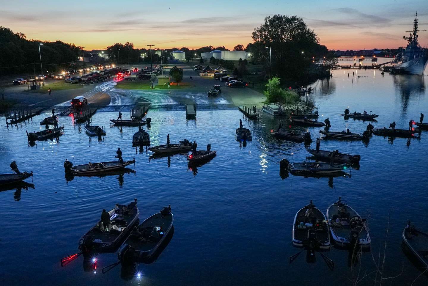 See the sights from takeoff on Day 2 of the Carhartt Bassmaster College Series at Saginaw Bay presented by Bass Pro Shops. 