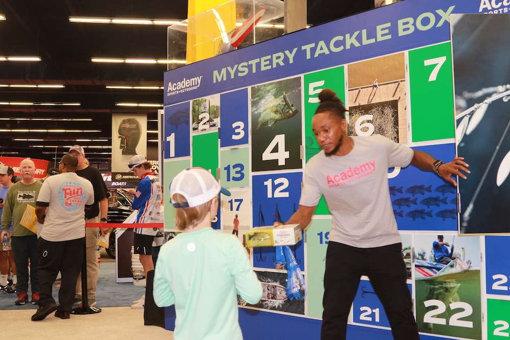 Academy offered a Mystery Tackle Box game.