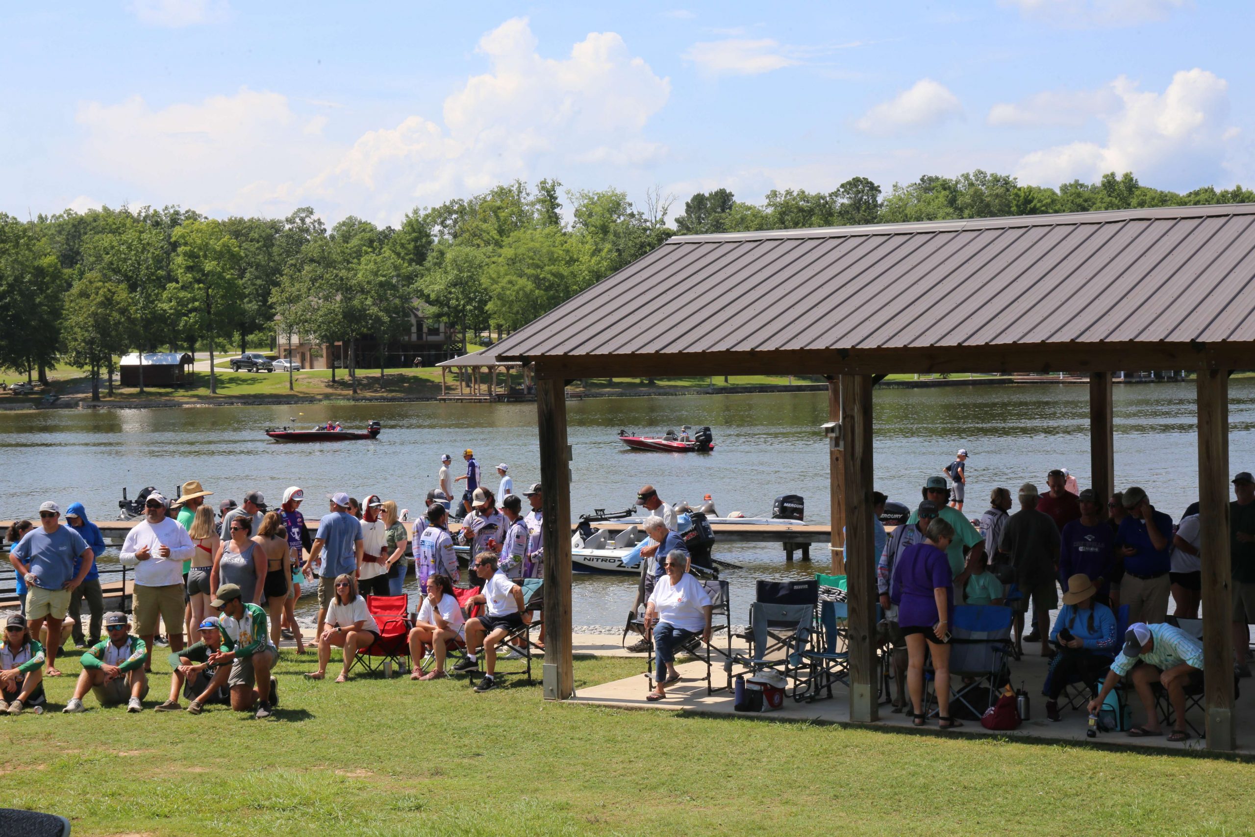 Family, friends and fans came out to cheer on the teams as they try and qualify for the National Championship at the Carhartt Bassmaster College Series Wild Card on Lay Lake presented by Bass Pro Shops