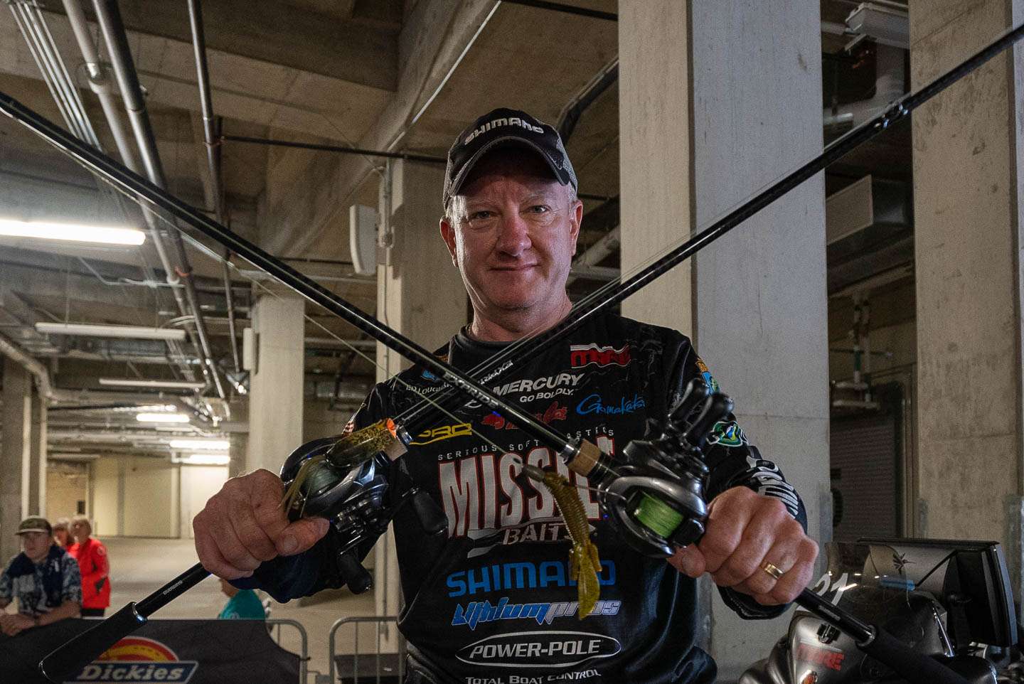 <b>Ed Loughran (12th; 36-7)</b><br>
Ed Loughran doubled up with a Texas-rigged Missile Baits D Bomb, with a Gamakatsu Heavy Cover Worm Hook and a 3/8-ounce weight. 