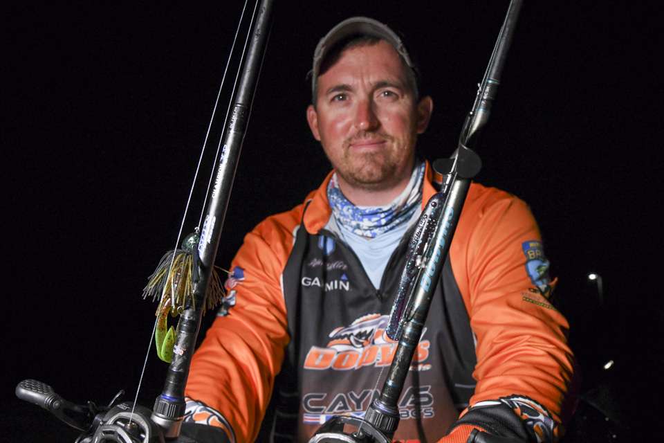 <b>Paul Mueller (20th; 29-2)</b><br>
Paul Mueller rotated between a jig and buzzbait to cover shallow and deeper bass. 