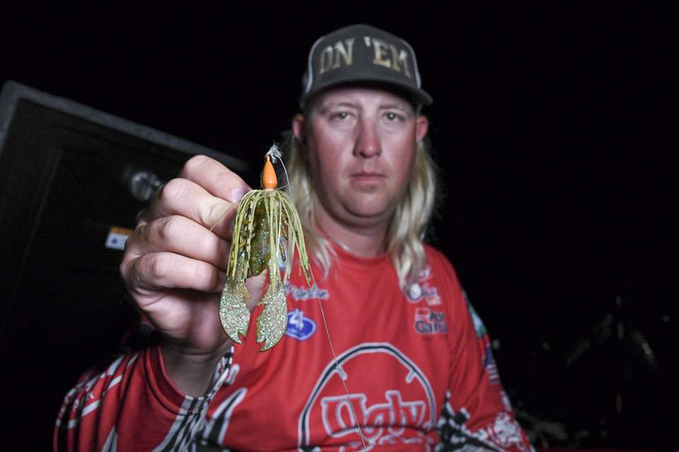 Robertson also used a 3/8-ounce Outkast Tackle Pro Swim Jig, with a Berkley PowerBait MaxScent Chigger Craw trailer. 