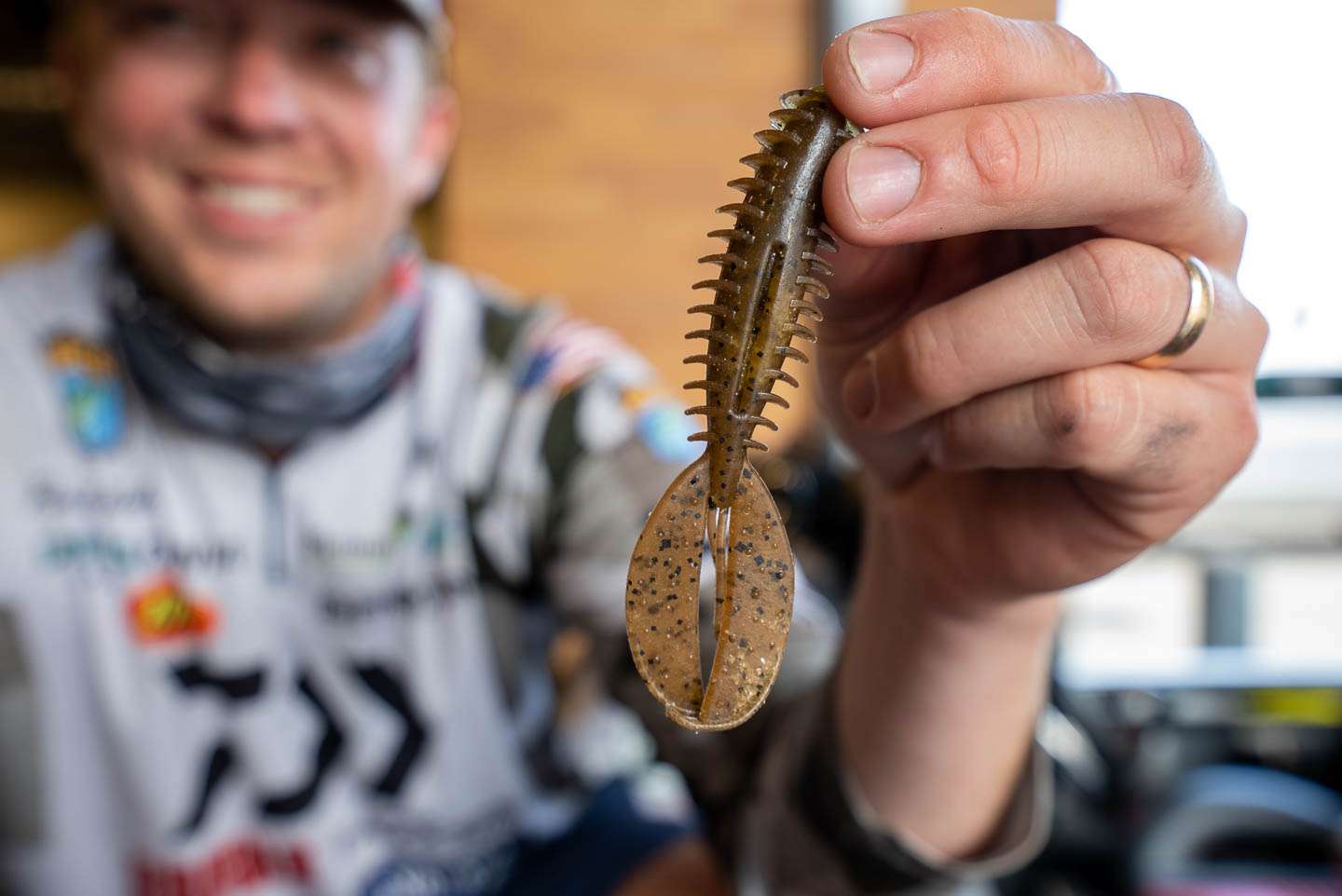 Walters flipped a Zoom Z-Craw, paired with a 1/2-ounce weight and a VMC 3/0 Flipping Hook. 