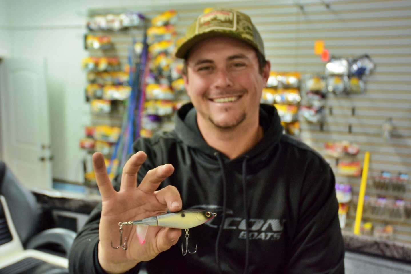 First to go in the box is a Berkley Choppo 105. âEverybody needs a topwater bait to cover the top of the water column,â said the pro from Florence, Ala. âPlus, topwater fishing is a fun way to get beginners hooked on fishing.â 