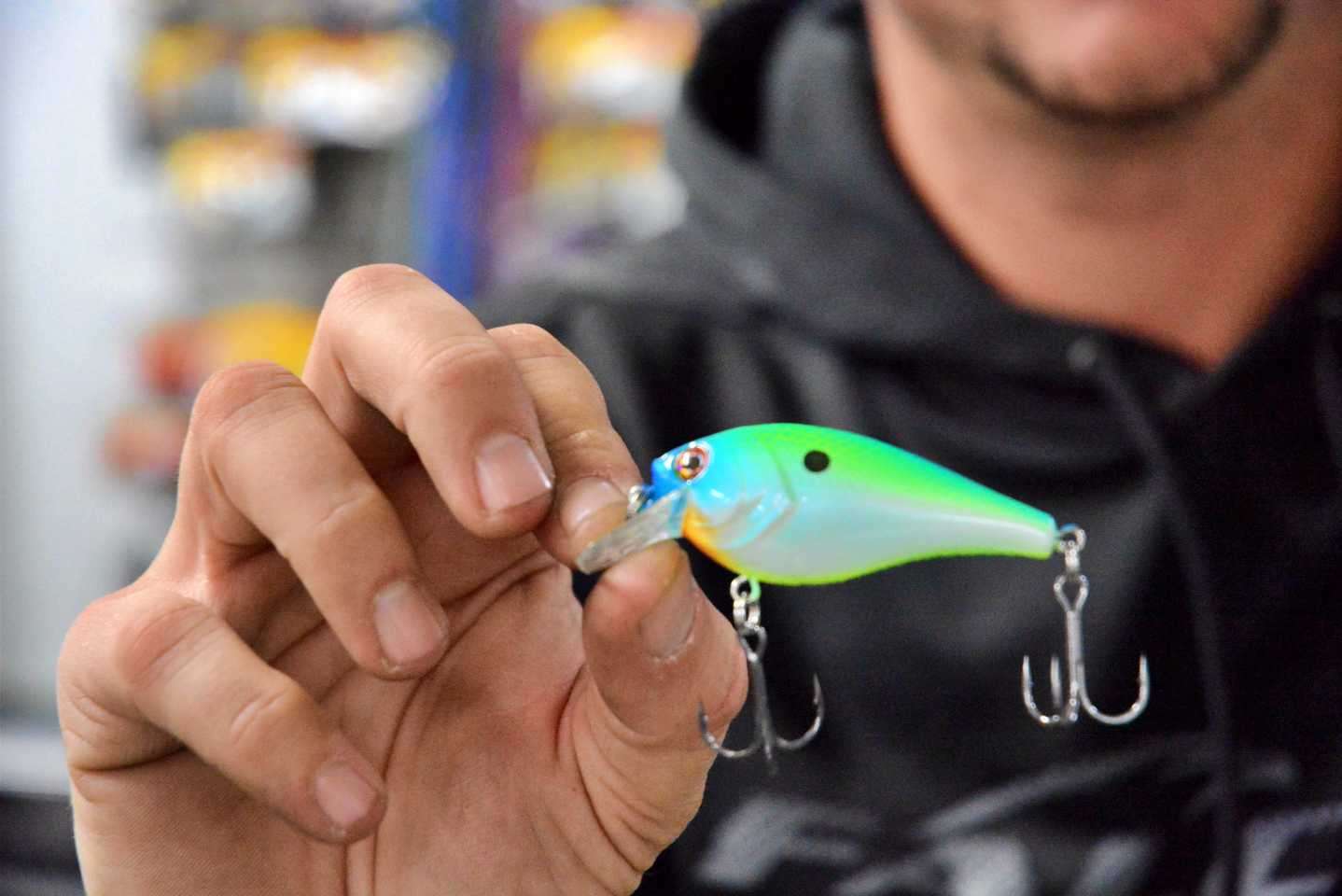 The shallow-running bait features a durable square bill that is built for banging against wood and rock to trigger reaction strikes. The bait is armed with two razor-sharp Fusion19 treble hooks to keep bass hooked up. Big Money is his color of choice.