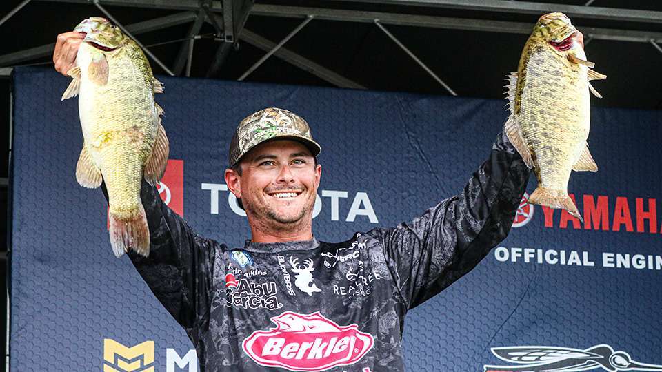 After suffering through his first Elite season, Justin Atkins was all-in for the win-and-in aspect of St. Lawrence. The Alabama pro fished in Lake Ontario with great success. He was one of two anglers who topped 20 pounds each day, and his 23-10 on Day 3 had him start Championship Sunday just 12 ounces out of the lead. 