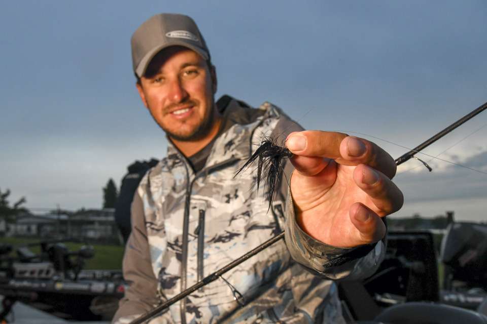 For ultra-finesse tactics, Johnston used a 1/8-ounce marabou jig. 