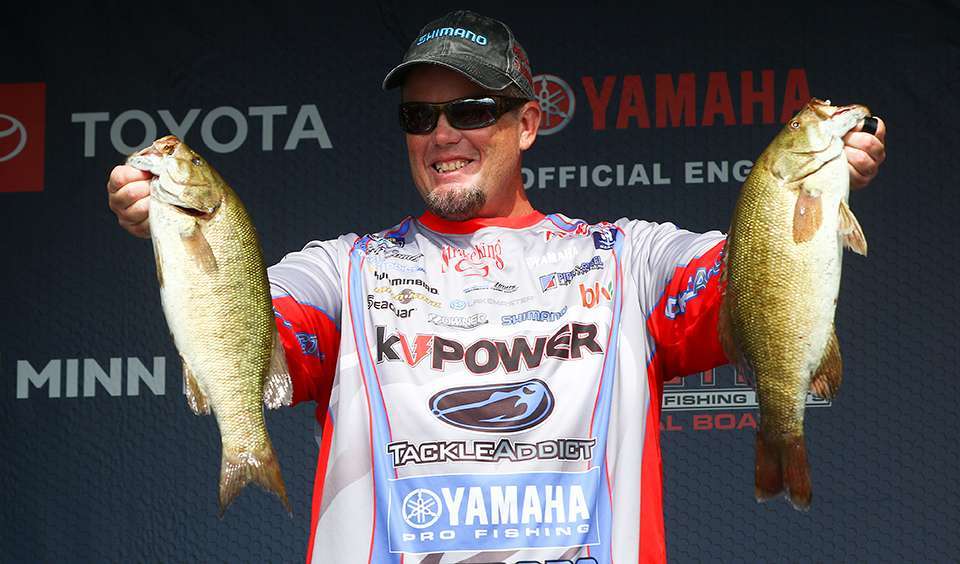Combs added excitement to the final day, landing some oversize bass on a topwater. Several bass just shy of 4 pounds helped him to cull to 19-3 and finish second with 77-13, just 8 ounces back of Schmitt.