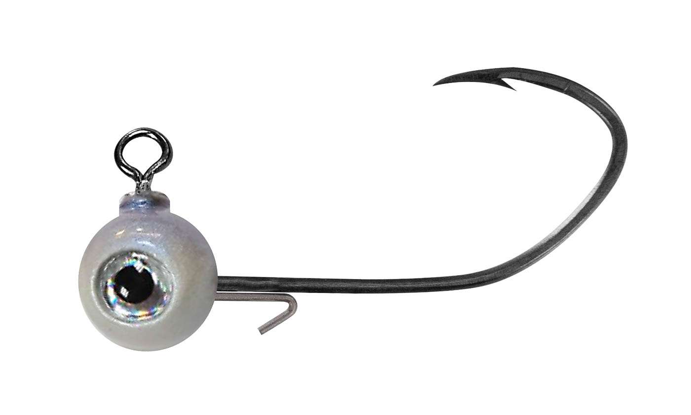 <p><strong>Big Bite Baits Pendulate Jig Head</strong></p><p>Line twist that is common with vertical jigging is a thing of the past with the Big Bite Baits Pendulate Jig Head. The problem is solved by adding a swivel in place of the jig hook eye. A custom Gamakatsu jig hook provides a larger gap and acute bend that result in more holding power to keep big bass hooked and in the boat. Completing the package is a wire keeper to lock plastics in place. Available in 1/8-, 3/16-, 1/4- and 3/8-ounce sizes and four colors. $5.99. <a href=